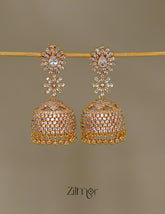 SN1011363 -Ad Stone Jumkha Earrings 4-Zilmor